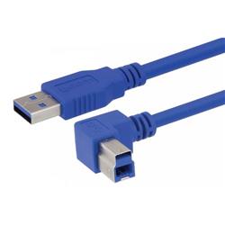 USB 3.0线缆，A型公头/直角右出线B型公头，0.5米的图片