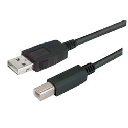 USB2.0 线缆组件, 自锁 A 型公头 / 标准B 型公头, 4.0m, 黑色的图片