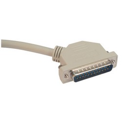 优良型模制D-Sub线缆，DB25公头/45度右出线公头，2.5英尺（0.8米）的图片