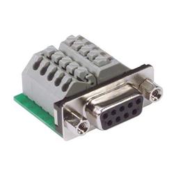 与无螺丝接线盒现场端接的DB9母头连接器的图片