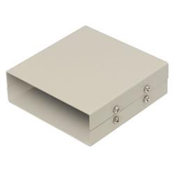 金属外壳，成对，3×3×1英寸（7.6×7.6×2.5厘米）整体尺寸的图片