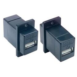 USB A型 - A型耦合器，黑色的图片