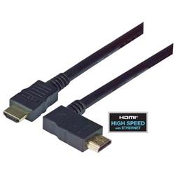 具有以太网功能的高速HDMI 线缆，公头/公头直角式向右出线，3.0m的图片