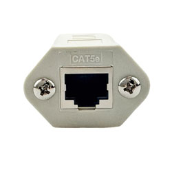 超5类屏蔽式网络延长线缆，安装法兰至直角下出线 RJ45连接器，2m的图片