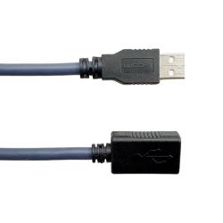 高柔性拖链级USB2.0线缆组件，A型公头-A型母头， 26/20AWG，耐热柔软性PVC外皮，2米的图片