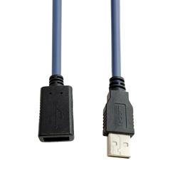 高柔性拖链级USB2.0线缆组件，A型公头-A型母头， 26/20AWG，耐热柔软性PVC外皮，2米的图片