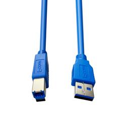 USB 3.0电缆组件，A型公插头到B型公插头，28/26/22 AWG，PVC，蓝色，1.5米的图片