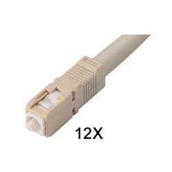 12芯光纤带，MPO公头/12条SC扇出，OM2 50/125多模，OFNR护套，橙，10米的图片