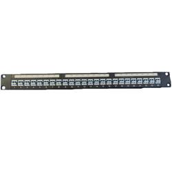 1.75in/4.4cm x 19.0in/48.2cm接线板，带24个LC单模耦合器的图片