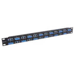 Rack Panel, 48 SC Metal Couplers Single mode-Ceramic Sleeves的图片
