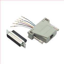 模块化适配器，DB25 公头 / RJ12 (6x6) 插座的图片