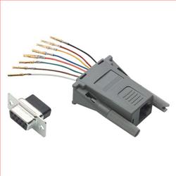 模块化适配器，DB9 母头 / RJ45 (8x8) 插座50 μ / 0.762 μm 厚镀金层的图片