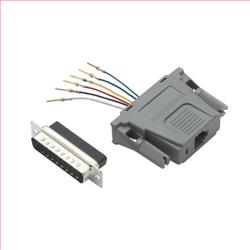 模块化适配器，DB25 公头 / RJ12 (6x6) 插座50 μ / 0.762 μm 厚镀金层的图片