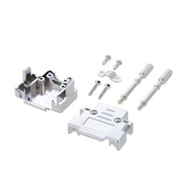 组装式D-Sub护罩套件，DB9/HD15，亚光铬的图片