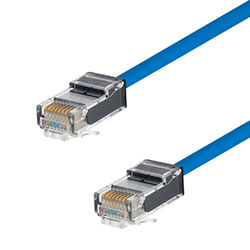 Category 6 Slim Ethernet Patch Cable, Unshielded, Dual Rated CM-LSZH, Blue, 1.0Ft的图片