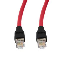 超6类屏蔽跳线，RJ45/RJ45，CMR阻燃，红，2米的图片