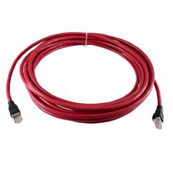 超6类屏蔽跳线，RJ45/RJ45，CMR阻燃，红，2米的图片