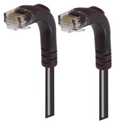 6类直角型RJ45以太网跳线，直角下出线/直角下出线，黑，5英尺（1.5米）的图片