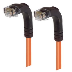 6类直角型RJ45以太网跳线，直角下出线/直角下出线，橙，10英尺（3米）的图片