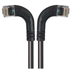 6类直角型RJ45以太网跳线，直角左出线/直角右出线，黑，20英尺（6.1米）的图片