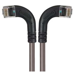 6类直角型RJ45以太网跳线，直角左出线/直角右出线，灰，20英尺（6.1米）的图片