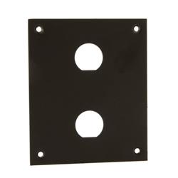 Universal Steel Sub-Panel with Two 0.630" D-Holes, Black的图片