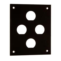 Universal Steel Sub-Panel with Four 0.630" D-Holes, Black的图片