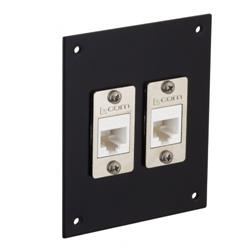 通用系列面板，带两个超5类薄型微耦合器，RJ45，非屏蔽的图片