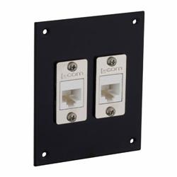 通用系列面板，带两个6类薄型微耦合器，RJ45，非屏蔽的图片