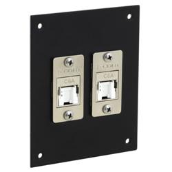 Universal Sub-Panel, 2 Shielded Category 6A Tool-less PoE+ Compliant Jacks的图片