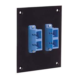 通用子面板，带2个双SC耦合器，带青铜色对齐管的图片