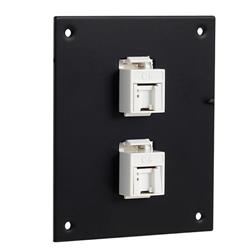 Universal Sub-Panel, 2 110 Category 6 Tool-less PoE+ Compliant Jacks的图片