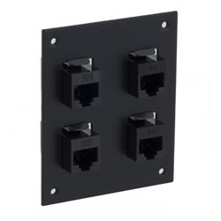 通用系列面板，带4个超6类耦合器，RJ45直通布线的图片