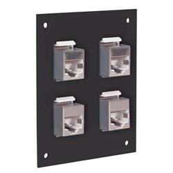 通用子面板，带4个110型屏蔽式超5类插座，RJ45 EIA568的图片