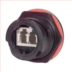 IP66/67多模工业双LC光纤插座的图片