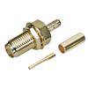 压接式连接器，SMA母头穿壁式，镀金，用于RG174、RG188、RG316线缆的图片