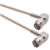 RG316同轴线缆，SMA公头直角式/公头直角式，1.0ft/0.3m的图片