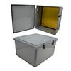 18x16x10英寸UL®认证的聚碳酸酯防风雨NEMA 4X外壳 带铝安装板，深灰色的图片