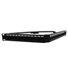 1.75"x19" (1U) 24 Port Category 6 Feed-Thru Coupler V-Panel with Cable Manager的图片