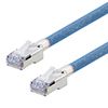 Category 5e Aerospace Ethernet Cable High-Temp Double Shielded FEP Blue RJ45, 1.0ft的图片
