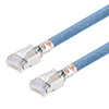 Category 6a Aerospace Ethernet Cable High-Temp Double Shielded FEP Blue RJ45, 2.0ft的图片