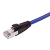 Plenum Rated Shielded Category 6a Cable, RJ45 / RJ45, 23AWG Solid, Blue, 25.0ft的图片