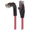 6类直角型RJ45以太网跳线，直通/直角下出线，红，1英尺（0.3米）的图片