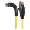 6类直角型RJ45以太网跳线，直通/直角左出线，黄，1英尺（0.3米）的图片