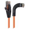 6类直角型RJ45以太网跳线，直通/直角右出线，橙，3英尺（0.9米）的图片