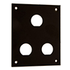 Universal Steel Sub-Panel with Three 0.630" D-Holes, Black的图片